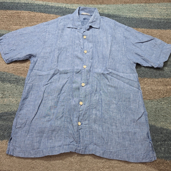 Lot of 3 Tommy Bahama Mens M Silk Linen Camp Hawaiian Shirts Tropical - Picture 13 of 16